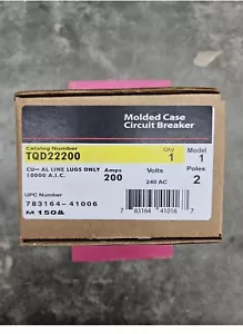 General Electric TQD22200 Formgehäuse-Leistungsschalter 200 Ampere 240 Volt - Bild 1 von 2