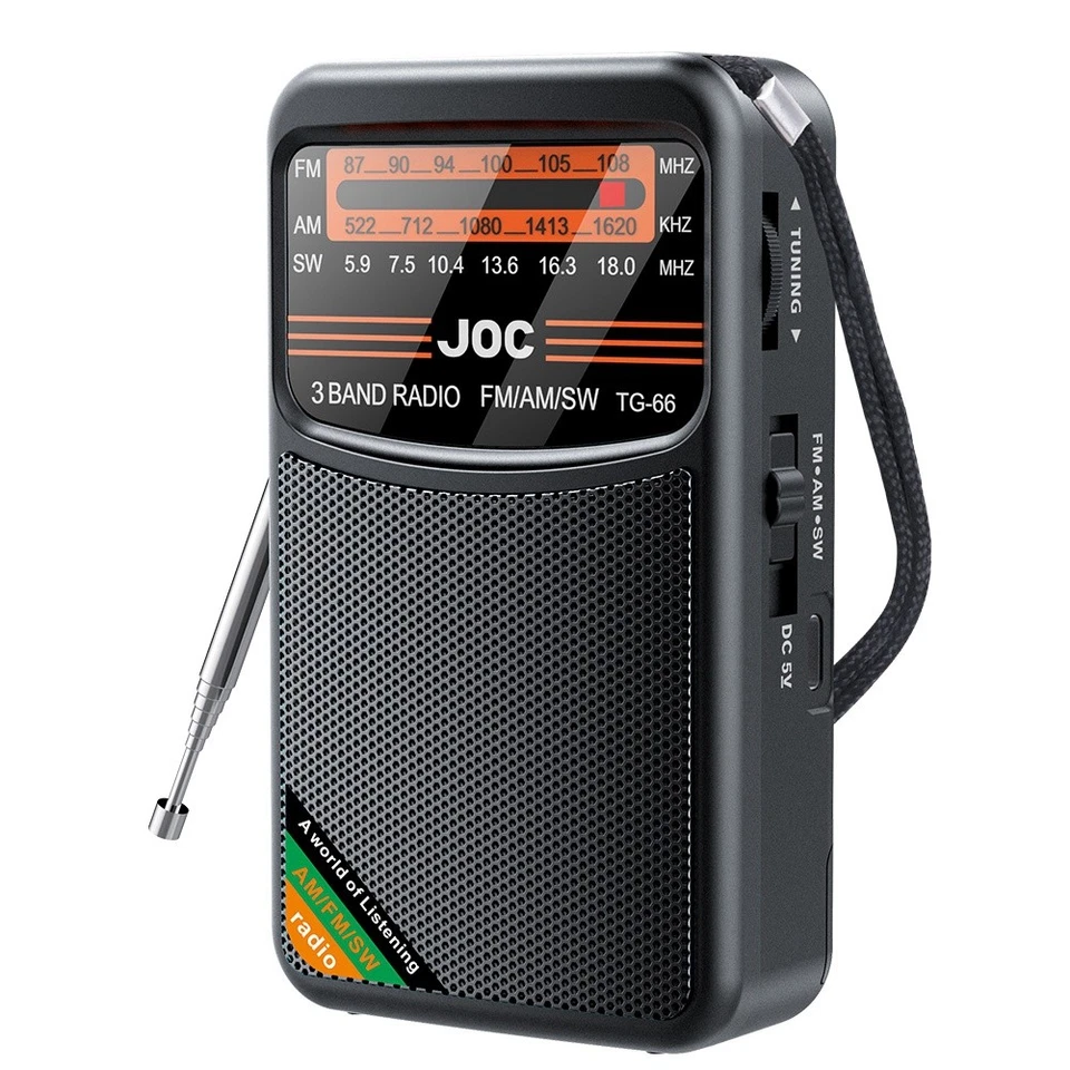 Pocket Radio Portable Mini Full Band Radio AM/FM/SW Radio with Rechargeable3710 - Image 1 of 1