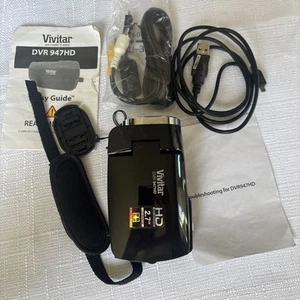 Vivitar DVR 947HD LCD Monitor Color Black Video Camera - TESTED - Picture 1 of 10