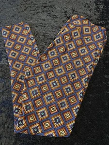 LuLaRoe Tall & Curvy TC Leggings Blue Orange Red Diamond Black Pattern NWOT - Picture 1 of 8