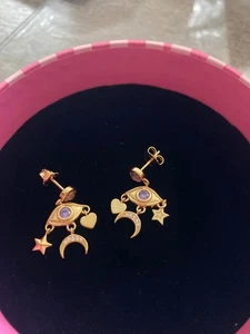Thomas Sabo Cosmic Talisman Earrings, Charm Club, gold plated bnib - Picture 1 of 6