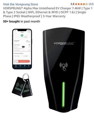 Alpha Max Untethered - Caricabatteria EV da 7,4 kW | Tipo 1 e Tipo 2 - Immagine 1 di 4