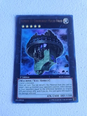 Yugioh Number 33 Chronomaly Machu Mech REDU-EN043 (Ultra Rare) 1st Edition #Y149 - Image 1 of 4