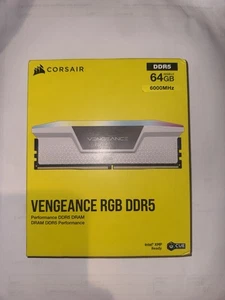 CORSAIR Vengeance RGB 64GB (2 x 32GB) 288-Pin PC RAM DDR5 6000 (PC5 48000) CL30 - Picture 1 of 4