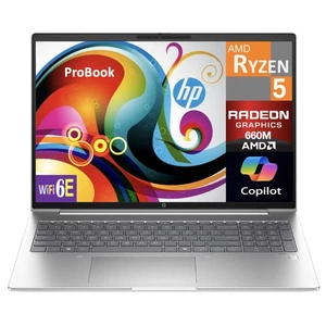 HP ProBook 16" WUXGA AMD Core Ryzen 5 7535U 2.90GHz 32GB 2TB SSD W11P Laptop, SL - Picture 1 of 5