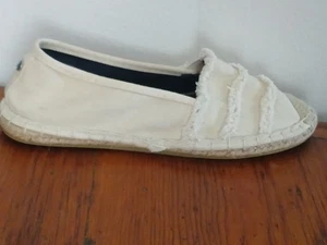 Alpargata plana sin cordones Nautica talla 7,5 marfil para mujer costera náutica - Imagen 1 de 19