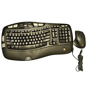 Logitech Performance MX Darkfield Wireless Mouse & K350 W/ USB Receiver & Cord - Picture 1 of 8