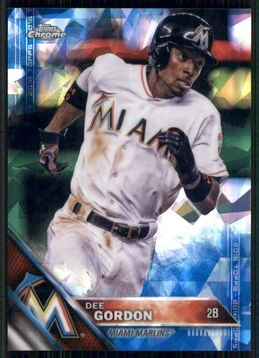 2016 Topps #147 Dee Gordon Chrome Sapphire 65th Anniversary Edition - Image 1 of 2