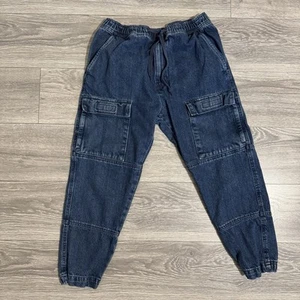 Levi's Men Dark Blue Utility Cargo Classic Jogger Denim Jeans Size M Drawstring - Picture 1 of 16