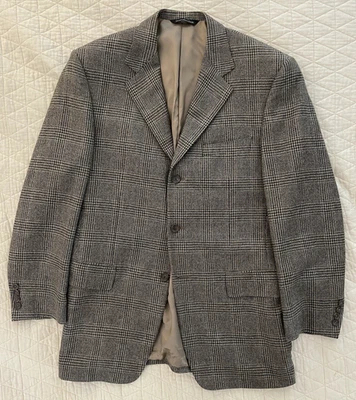 Куртка Samuelsohn мягкая шерсть и кашемир клетчатая на 3 пуговицах SB Powell размер 40 R - Изображение 1 из 4