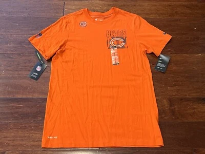 Camiseta Nike On Field NFL Chicago Bears Naranja Azul Para Hombre Mediana Gráfico Logo Foto 1 de 4