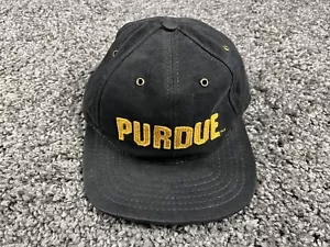 Vintage 90’s Purdue Hat Cap One Size Adjustable No Tag Stitched Spellout - Picture 1 of 7