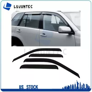 Wavy Window Visor Rain Guard Compatible with 99-16 Ford Super Duty Crew Cab - Picture 1 of 9