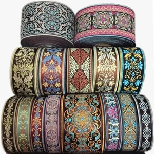 Ropa de colección Ethinc Jacquard cinta brocado trenza encaje flecos cortina hágalo usted mismo - Imagen 1 de 21