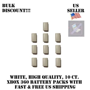 10x White Battery Replacement for Xbox 360 Controller Case, Shell, Pack Cover US - Picture 1 of 7