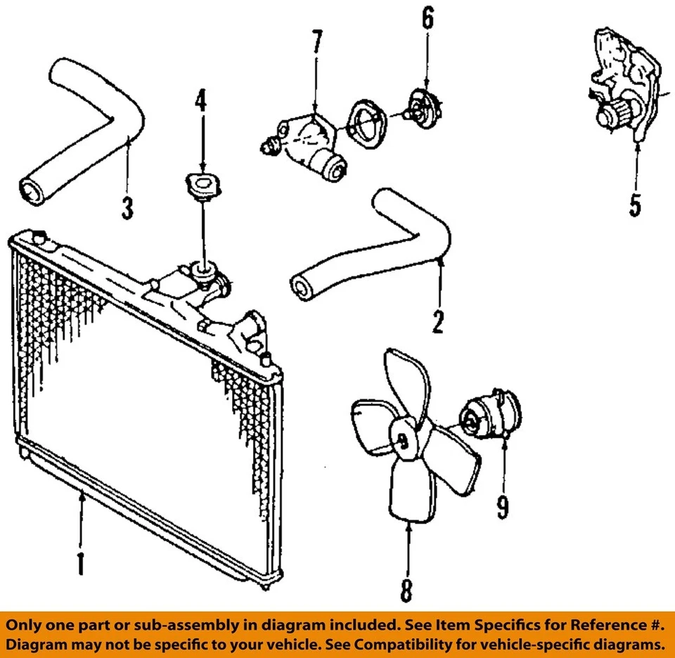 FORD OEM 1989 Probe Cooling Cooling Fan-Motor E92Z8K621B - Image 1 of 1