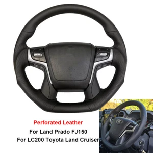 For LC200 Toyota Land Cruiser/Land Prado FJ150 Perforated Leather Steering Wheel - Picture 1 of 7