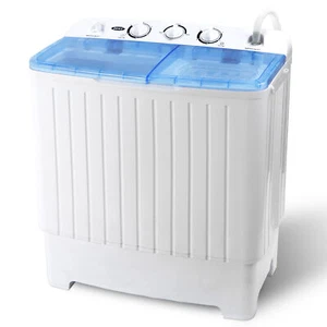 17.6LBS Portable Washing Machine Mini Compact Twin Tub Laundry Washer Spin Dryer - Picture 1 of 13