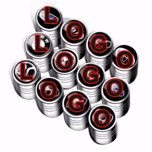 Universal Tire Air Vavle Caps With Logo Cover 4 Piece - Bild 1 von 10