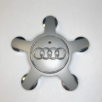Single OEM Silver Center Cap For 2009-2012 AUDI A4 S4 4F0601165N 560-58838 - Image 1 of 4