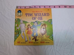 ANTIQUE 1978 Walt Disney's The Story of The Wizard of Oz book with 33 1/3 LP - Picture 1 of 5