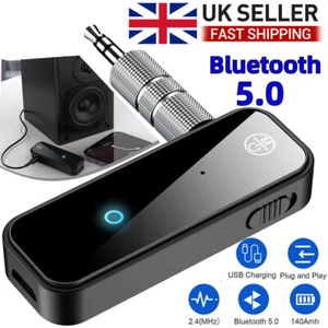 USB Wireless Bluetooth 5.0 Transmitter Receiver 2in1 Audio Adapter 3.5mm Aux Car - Picture 1 of 17