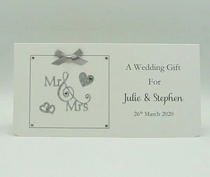 Personalisierte Hochzeit Geschenk Geldbörse für Geld, Bargeld, Schecks oder Geschenkkarten - Bild 1 von 3