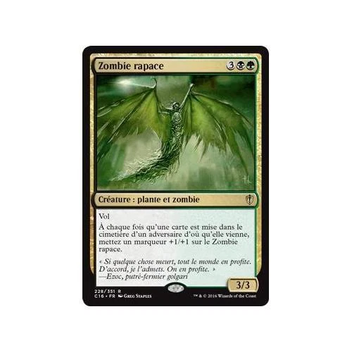 Mtg Magic: Playset (4x) Zombie Rapace Vulturous Zombie Commander 2016 Vf - Image 1 of 1