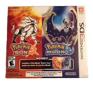 Pokemon Sun and Moon Steelbook (Nintendo 3DS) Dual Pack Amazon-Exclusive Sealed