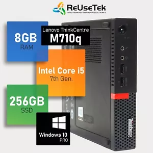 Lenovo ThinkCentre M710q Tiny PC Intel Core i5-7500T 2.7GHz 8GB RAM 256GB SSD - Picture 1 of 19