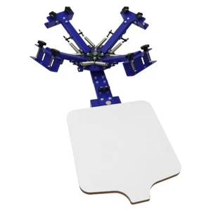 Enhanced 4 Color Silk Screen Printing Machine 1 Station Press Printer DIY Shirt - Picture 1 of 20