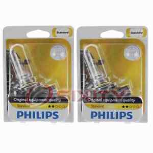 2 pc Philips High Low Beam Headlight Bulbs for Jaguar F-Pace 2017-2020 lw