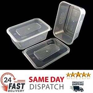 SATCO PLASTIC CONTAINERS TUBS CLEAR + LIDS MICROWAVE FOOD SAFE TAKEAWAY QUALITY