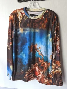 NWOT REASON New York RENAISSANCE Botticelli Art Print Pullover T Shirt Sleeves S - Picture 1 of 12