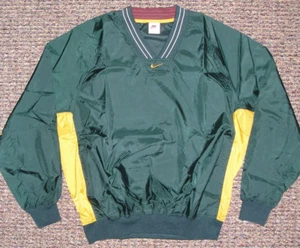 NEW Men's Nike Green/Gold V-Neck Pullover Windbreaker Jacket Size Large NWOT !!! - Picture 1 of 1