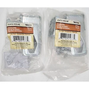 3.5" Zinc Steel Key Drawer Cabinet Locking Security Hasp 2 Keys #803706 Lot of 2 - Picture 1 of 4