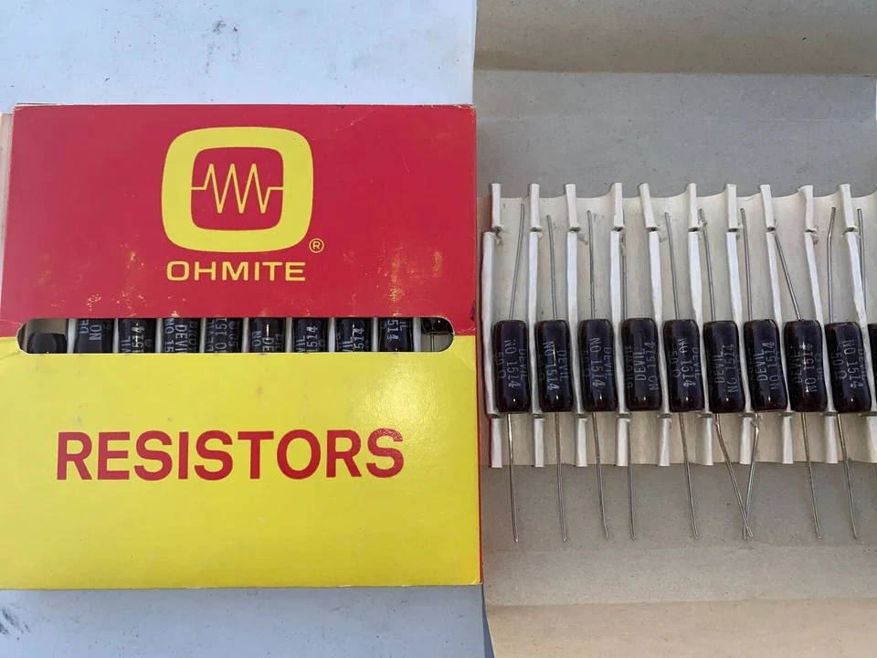 Ohmite 50 Ohm 8 Watt Resistors No 1514 Brown Devil Pack Of (10)