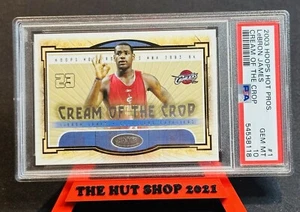 Lebron James 2003-04 Hoops Hot Prospect Cream of the Crop Rookie PSA 10! #1 RC - Picture 1 of 6