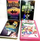 LOT 4 Kids VHS Tapes Strawberry Shortcake,Alice Wonderlan, Buzz, Wind in Willows