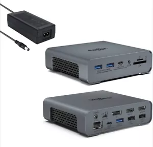 16 in 1 Laptop Dockingstation 2 HDMI mit Netzteil 4K/60Hz Displayport 8 USB - Bild 1 von 8