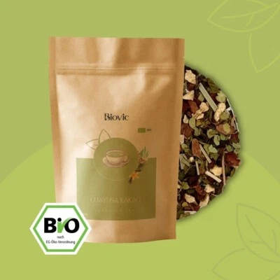 Guayusa Kakao BIO Kräutertee Ingwer Zimt Koffeinhaltig Sanft Frisch Bio Biovic - Bild 1 von 4