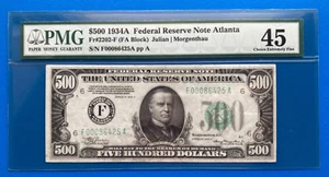 1934A $500 Five Hundred Dollar Bill, Atlanta, FA Bock, Julian/Morgenthau CEF 45 - Picture 1 of 6