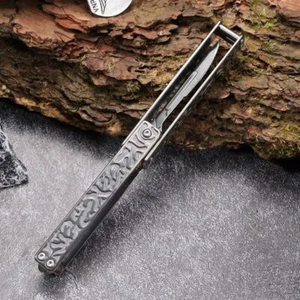 EDC Lama bisturi Acciaio Inox Tascabile Pieghevole Coltello Utilità Portachiavi Esterno - Foto 1 di 12