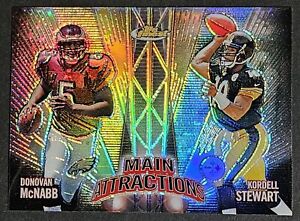 1999 Topps Finest Dual Refractor Main Attractions #MA3 McNabb Stewart Rookie RC