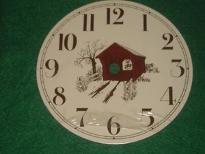 6 3/4" covered bridge metal clock face NOS - Picture 1 of 5