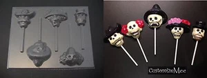 DAY OF THE DEAD Chocolate Sugar Skull Candy Soap MOLD - Picture 1 of 1