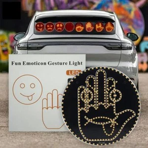 Fingergestenlicht mit Fernbedienung LED Auto Heckfenster Schild Handlicht Geschenkverkauf - Bild 1 von 12
