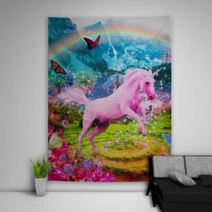 Póster de tapiz de unicornio rosa arte colgante de pared sofá mesa cama - Imagen 1 de 9
