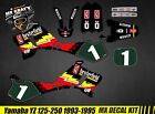 Motorcycle Deco Kit for / Mx Decal Kit for Yamaha YZ 125/250 1993/1995 - Chesterfield