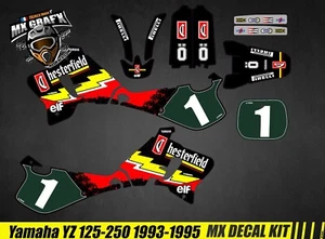 Kit Déco Moto pour / Mx Decal Kit for Yamaha YZ 125/250 1993/1995 - Chesterfield - Imagen 1 de 1